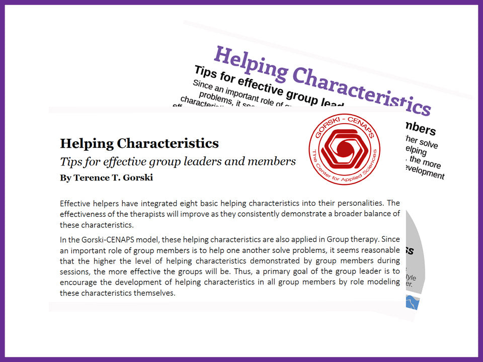 Helping Characteristics for Groups - Quick Tips