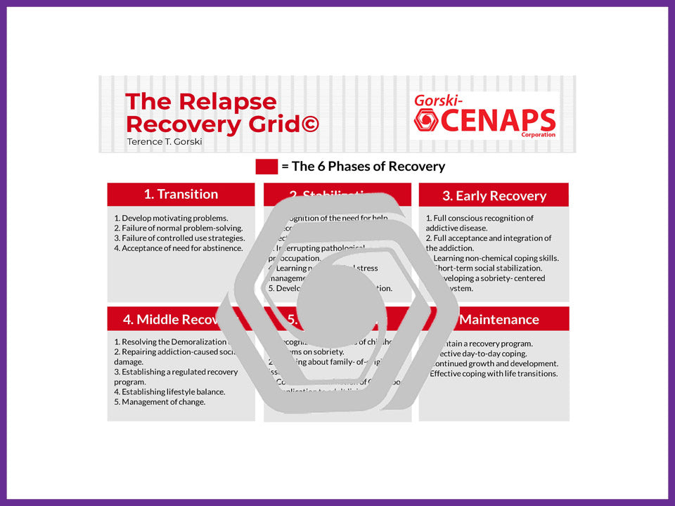 The Relapse Recovery Grid - Handout/Posters – Gorski Publications