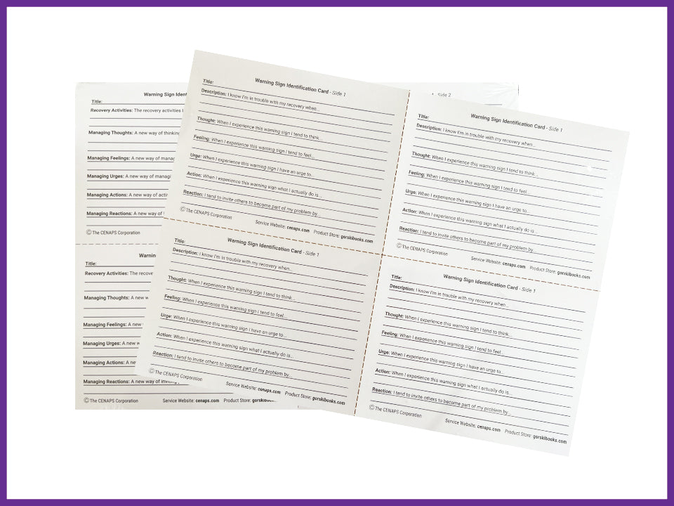 Warning Sign Identification Cards